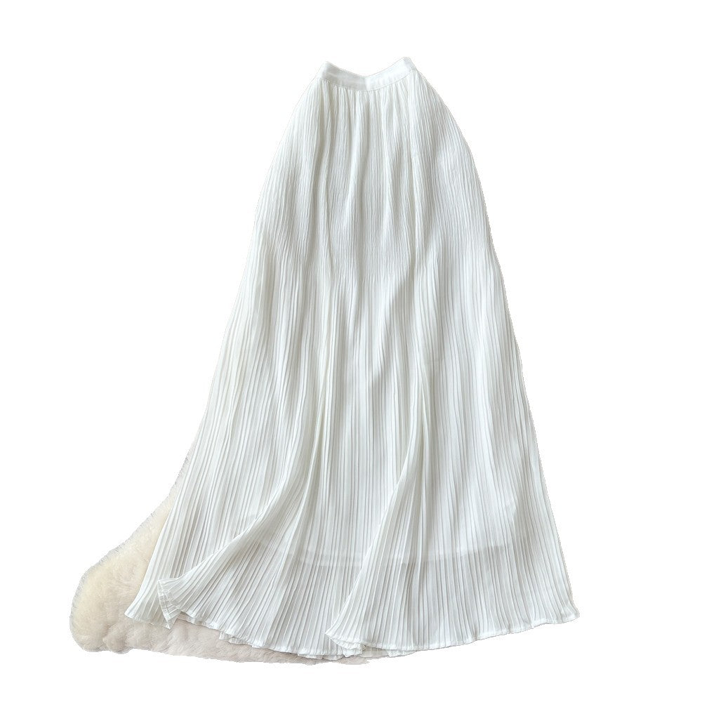 K-style high waist pleated dopamine skirt for women summercasualcasuala-line large swing work clothingelegant skirt