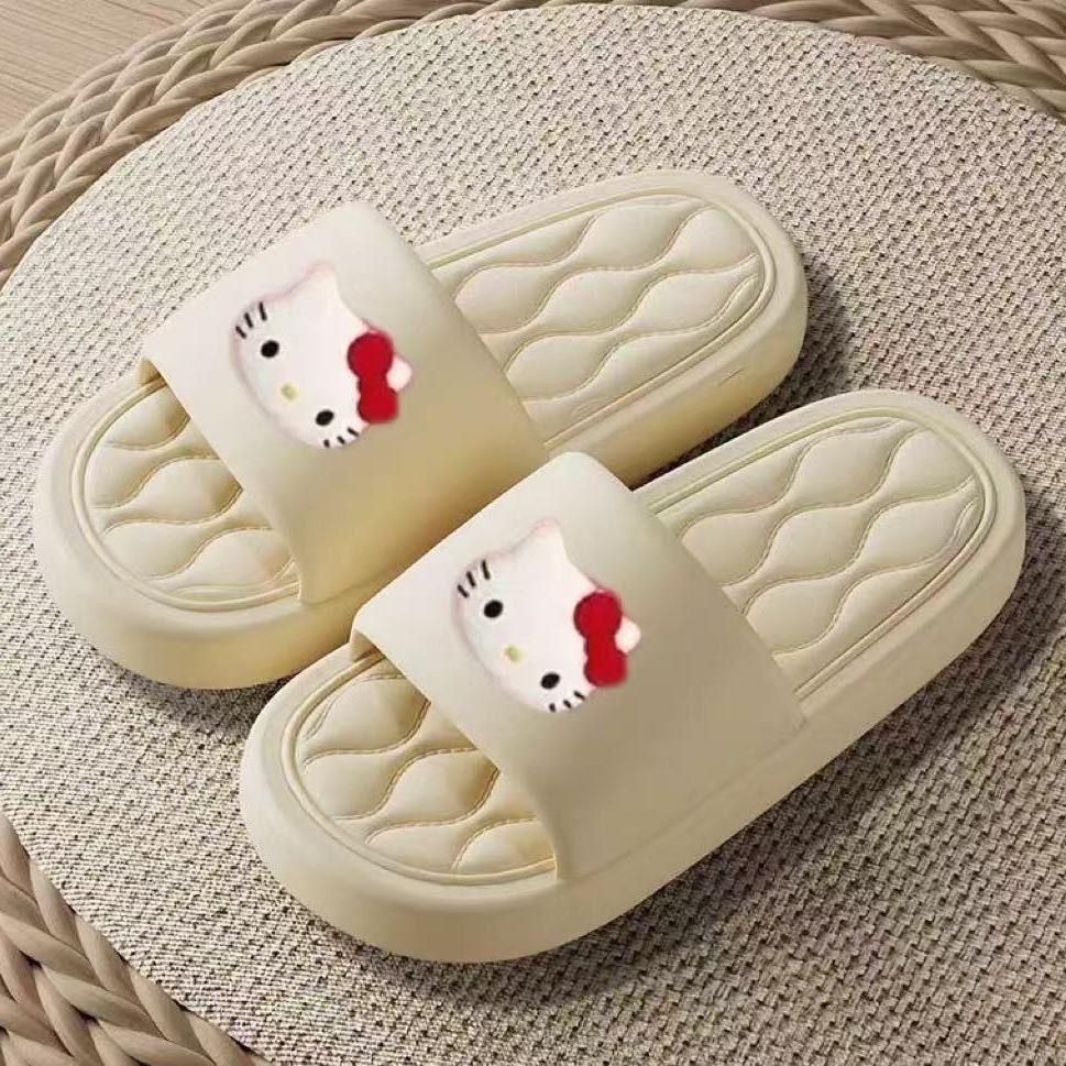 Thick sole slippers women's summer bathroom non-slipplaidcouple shoes home thick sole seaside sandals slippers couple sandals wholesale