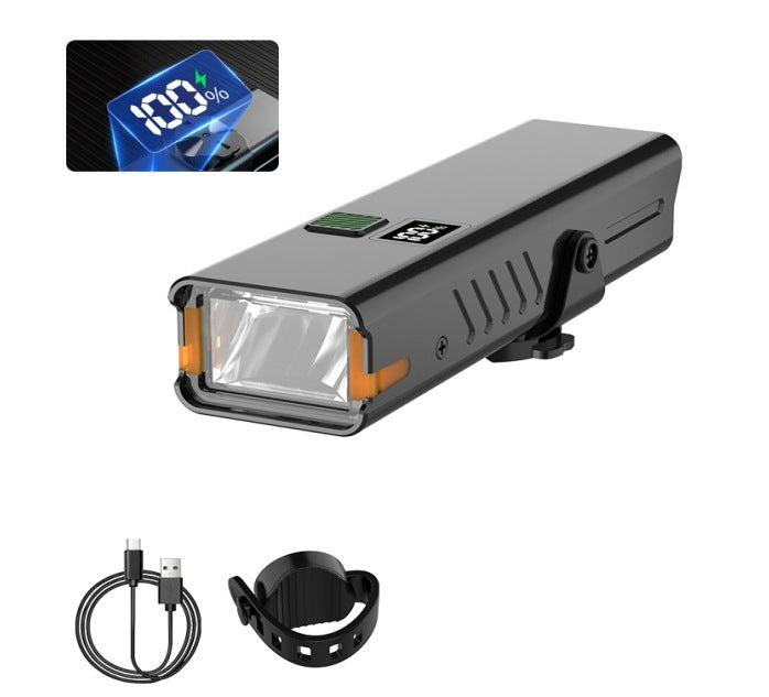 Bright light-sensitive bicycle light Aluminum alloy night lighting Side warning cutoff line Car light Children's night riding headlights