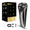 electric shaver for men, fully washable, floating head, rechargeable razor, body washable