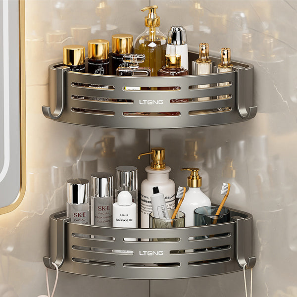 Toilet rack No punching, no trace sticker, bathroom tripod, toilet toilet washstand, wall hanging storage corner