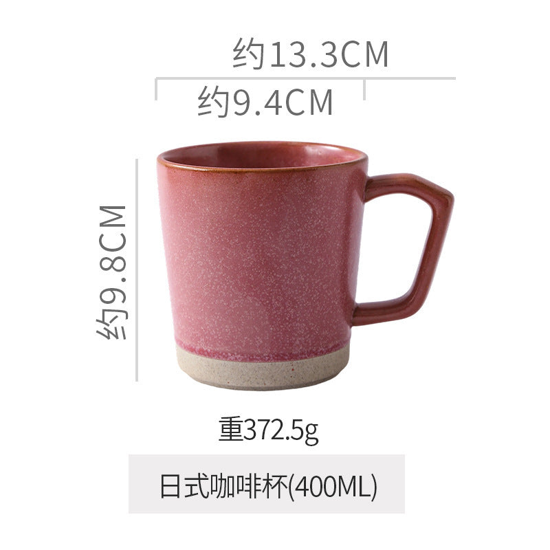 Retro japanese style mug kiln clay cup afternoon tea latte latte cup cake dessert plate for home mug