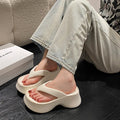 Women's flip-flops: platform wedge heel, trendy & viral, super stylish & versatile, perfect for summer, celebrity-inspired design