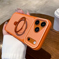 color frame large window suitable for iphone17pro mobile phone case apple 15 skin-like frosted magnetic holder