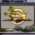 New chinoiserie outdoor waterproof wall lamp solar villa courtyard lamp outdoor wall background shadow wall landscape wall lamp