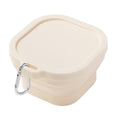 Portable outdoor travel silicone foldable small square bowl lunch box cutlery set food grade silicone instant noodle bowl