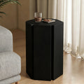 Smoked black-two hexagonal stools
