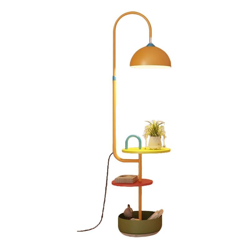 Memphis floor lamp - new living room accent light for sofa, decorative ambient lighting, kids' room bedside table lamp with integrated storage, coffee table lamp