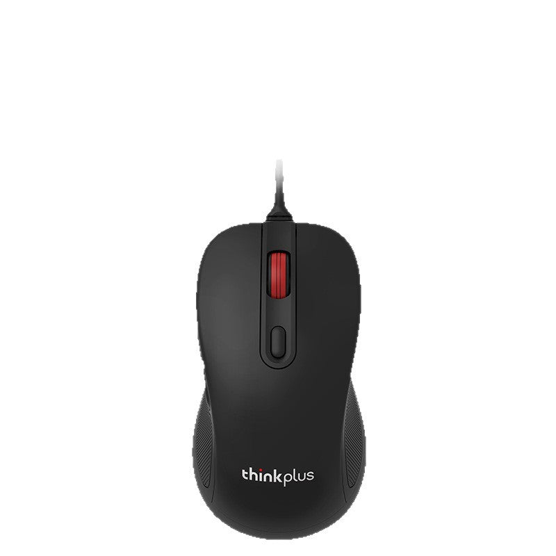 Lenovo thinkplus m10pro wired mouse notebook desktop office usb portable red dot mouse