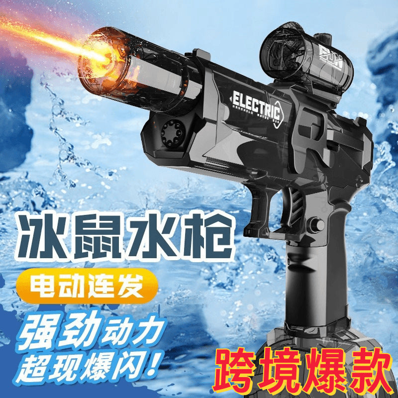 fire ice mouse electric continuous water gun automatic large capacity high pressure water gun kids toy wholesale
