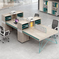 Saint li staff office desk - minimalist modern financial desk and chair set, computer desk, card slot, stylish employee office desk
