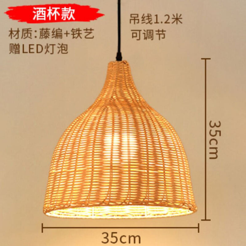 Japanese chandelier restaurant light tatami light new Chinese bamboo lamp zen light tea room light Chinese style bamboo art lighting