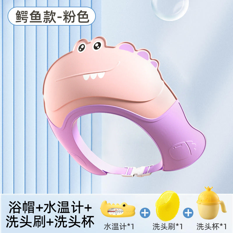 Baby hair washing cape - waterproof shampoo cap for kids, ear protection, infant bathing, and childproof hair washing