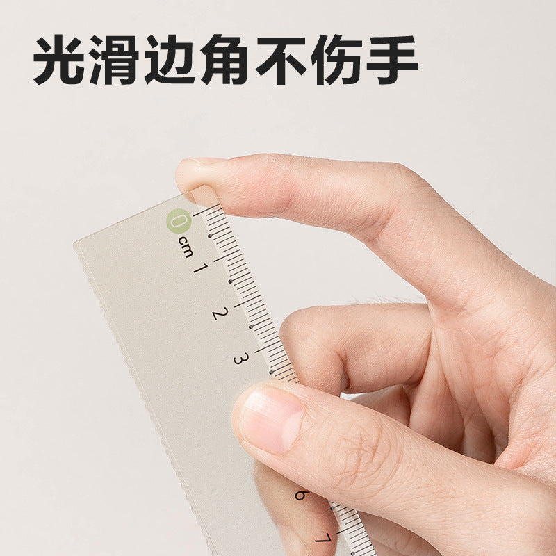 Deli gradual change color wavy ruler creative fashion student children scribing art drawing ruler stationery wholesale