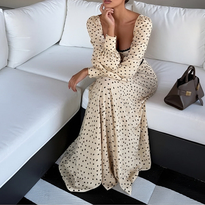 cross-border e-commerce women's fashion: european and american summer new arrivals - sexy polka dot cami dress & chic casual set