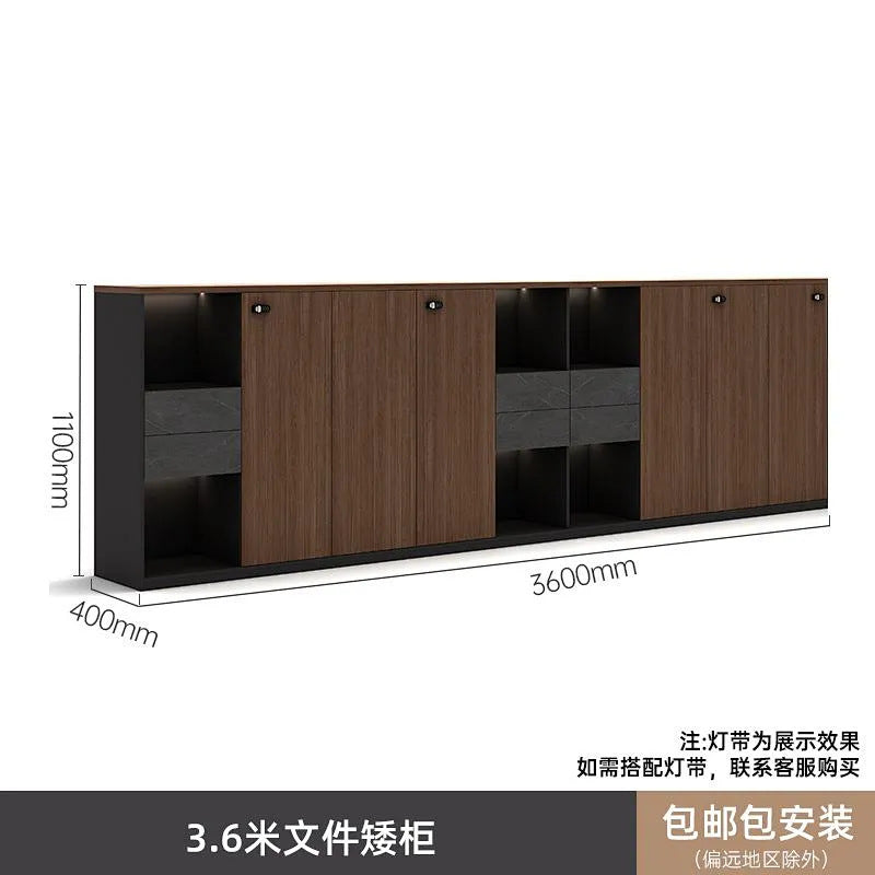 Office file cabinet wooden storage cabinet with lock information cabinet partition miscellaneous storage cabinet floor cabinet low cabinet combination