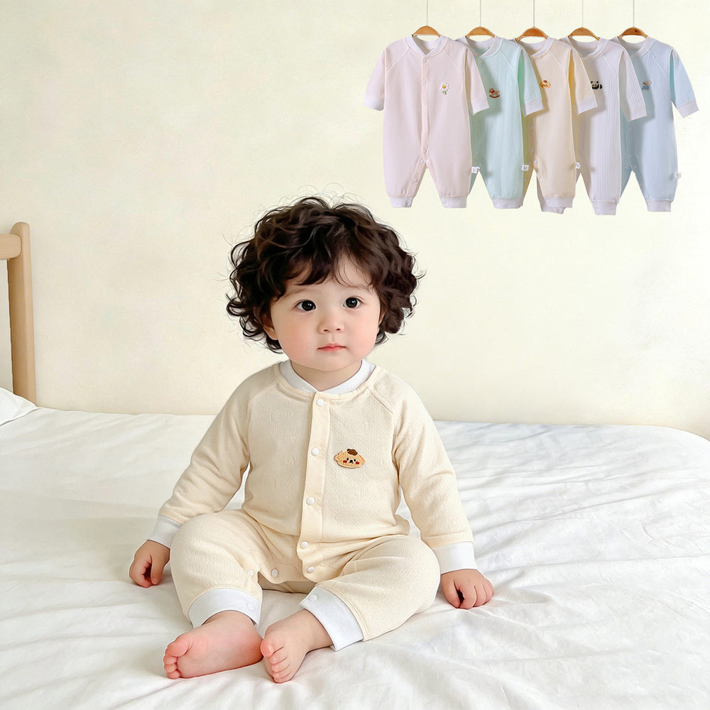 Newborn baby romper, 100% cotton long-sleeve sleepsuit, spring/autumn style, newborn 0-2 years old baby summer onesie, crawling suit