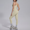 New arrival cross-border fashion double-sided brocade i-shaped beautiful back yoga suit sports running fitness running two-piece set for women