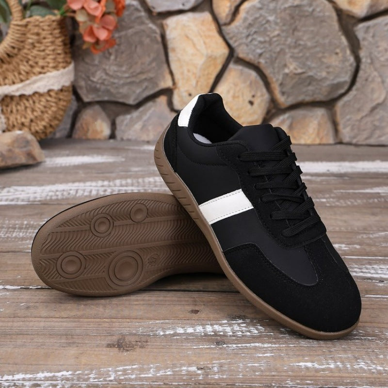 Plus size soft sole retro german army trainers women's  early autumn new flat bottom athletic casual shoes versatile women's footwear