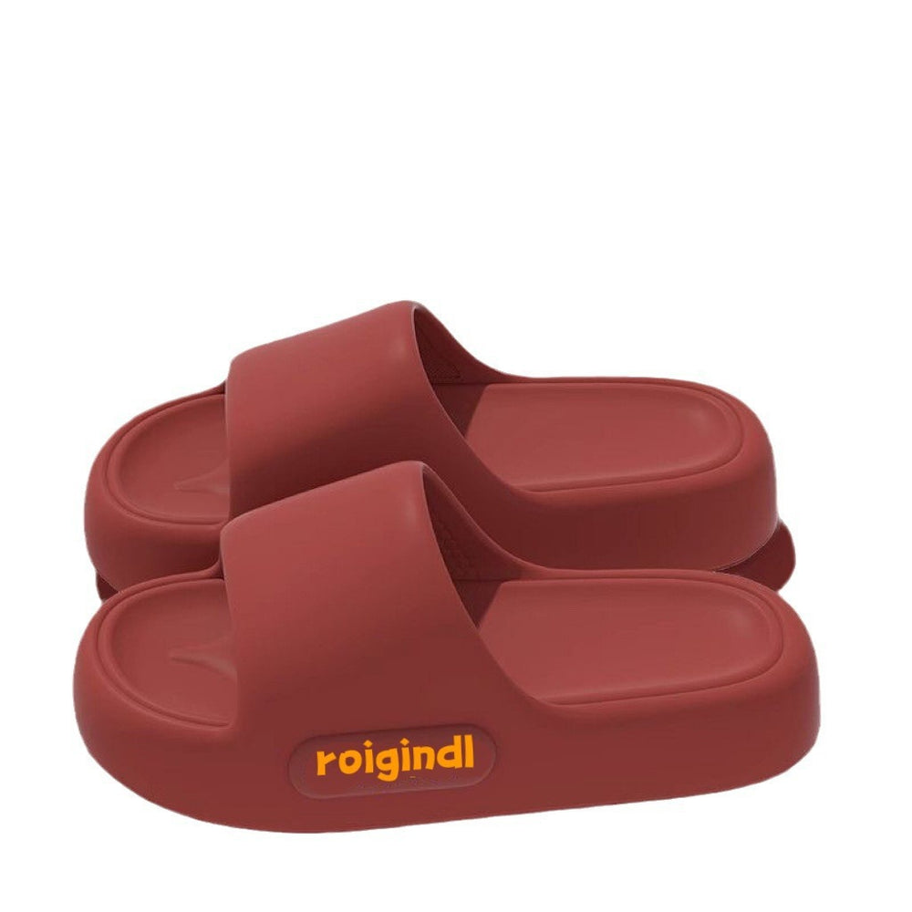 New women's platform slippers - summer indoor home casual soft sole non-slip couple's outdoor sandals & slides for men