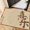 New chinoiserie entrance door floor mat can be cut, entrance door mat, front door mud scraper, dirt-resistant wire loop carpet