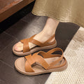 Thick sole heightened beach sandals women's summer outwear 2026new arrivalnon-slip with skirt casual roman sandals slip-on