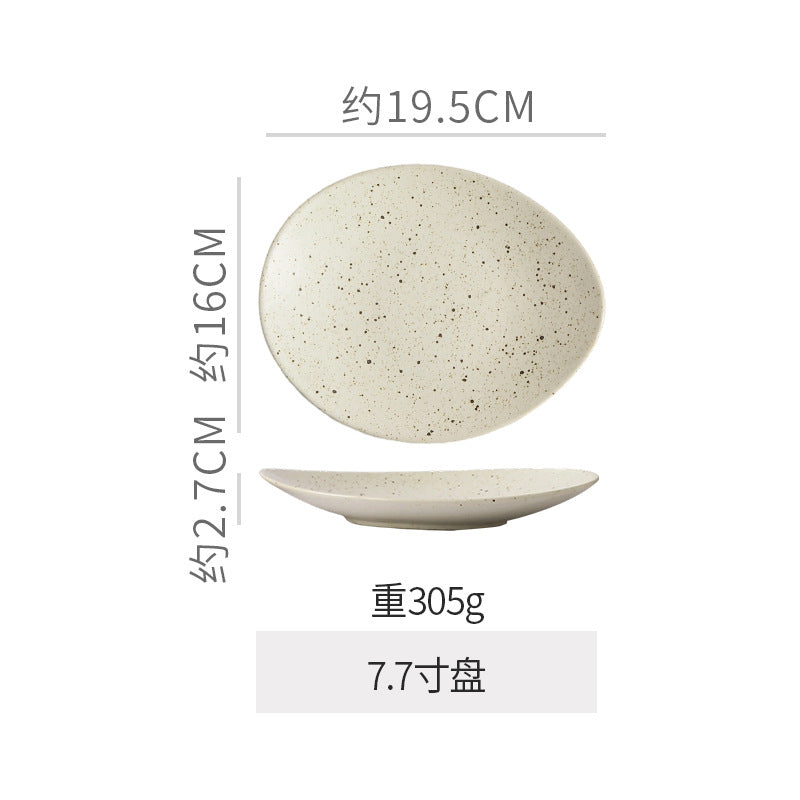 Vintage & unique shaped ceramic dinnerware - stylish plates for restaurants & home use - creative fruit, salad, rice & noodle bowls