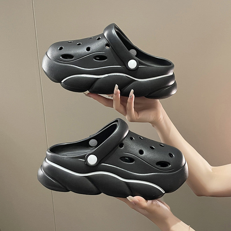 Cartoon matchingnew arrival crocs women's summerthick sole stomping on shit feeling pet outwear sandalsnon-slip soft soleeasiest for match