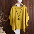 new arrival: women's casual cotton linen oversized t-shirt with drop shoulder and ruffle sleeves - wholesale available for , , and european & american markets