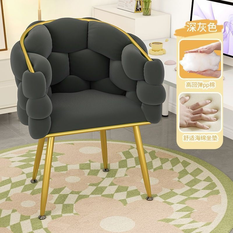 Bubble chair: minimalist, luxe design for home use - makeup vanity, manicure chair, comfortable petal shape