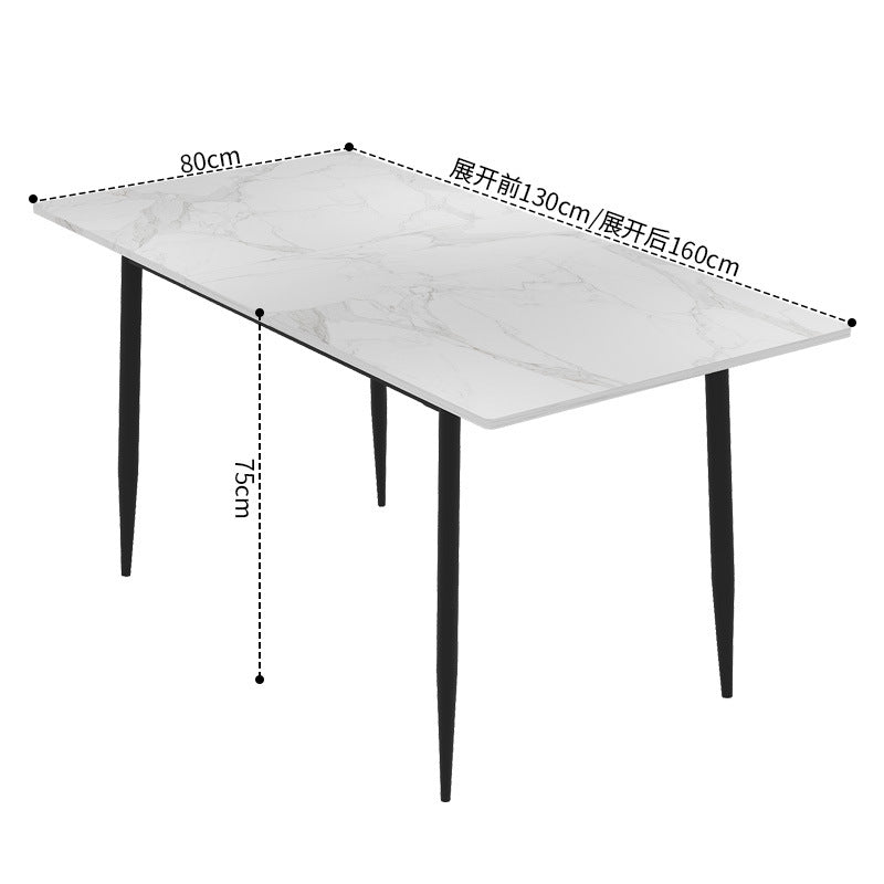 Customizable rock slab dining table - perfect for small spaces, modern minimalist, light luxury style, study table, extendable dining table