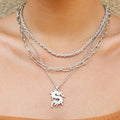 Wheat tassel necklace wholesale fashion cross-border hip-hop adjustable jewelry for women casualeasiest for match leaf pendant clavicle chain