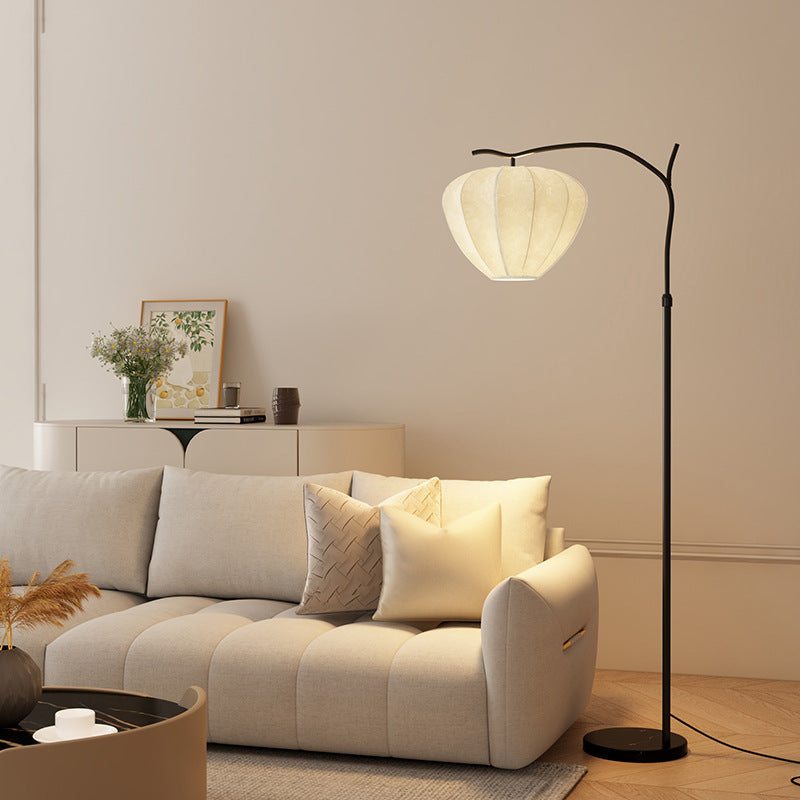 Floor lamp medieval style living room 2025 new style new chinoiserie zen wabi-sabi style bedroom bedside lamp fishing lamp table lamp