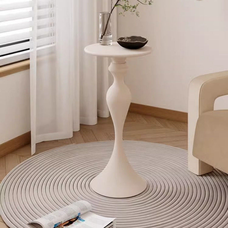Popular ins style corner nordic simple modern small apartment bedside living room sofa coffee table iron round table side table