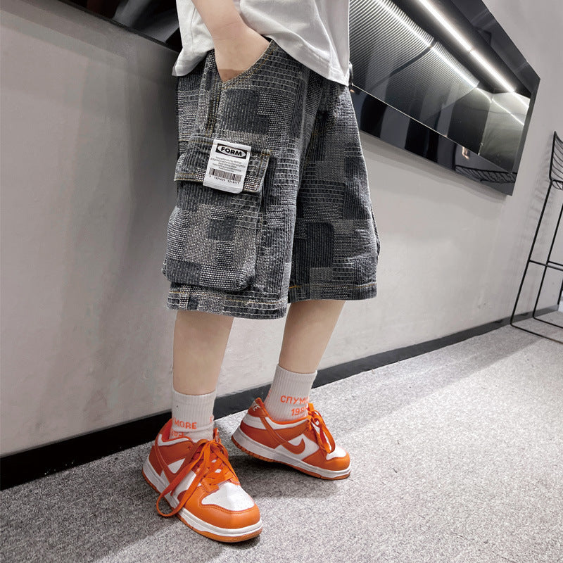 Boys' summer pants & shorts:  mid-to-large size collection - stylish & versatile denim for boys