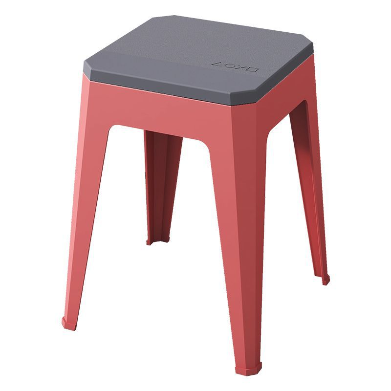 Popular new plastic stool, thickened and durable, square stool, minimalist design for home use, living room storage, shoe-changing stool, stackable for entryways