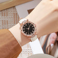 Women's faux leather strap digital luminous quartz watch - simple fashion wristwatch for students