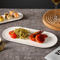 White dessert plate ceramic pure white oval plate cake plate flat plate for home creative good-looking plate sushi plate