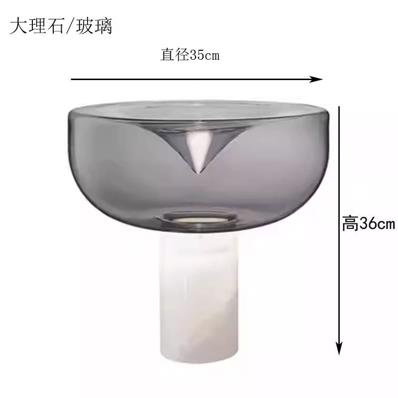 Modern minimalist glass table lamp - bedroom bedside lamp - designer high-end nordic style - living room, study, decorative home & hotel lighting