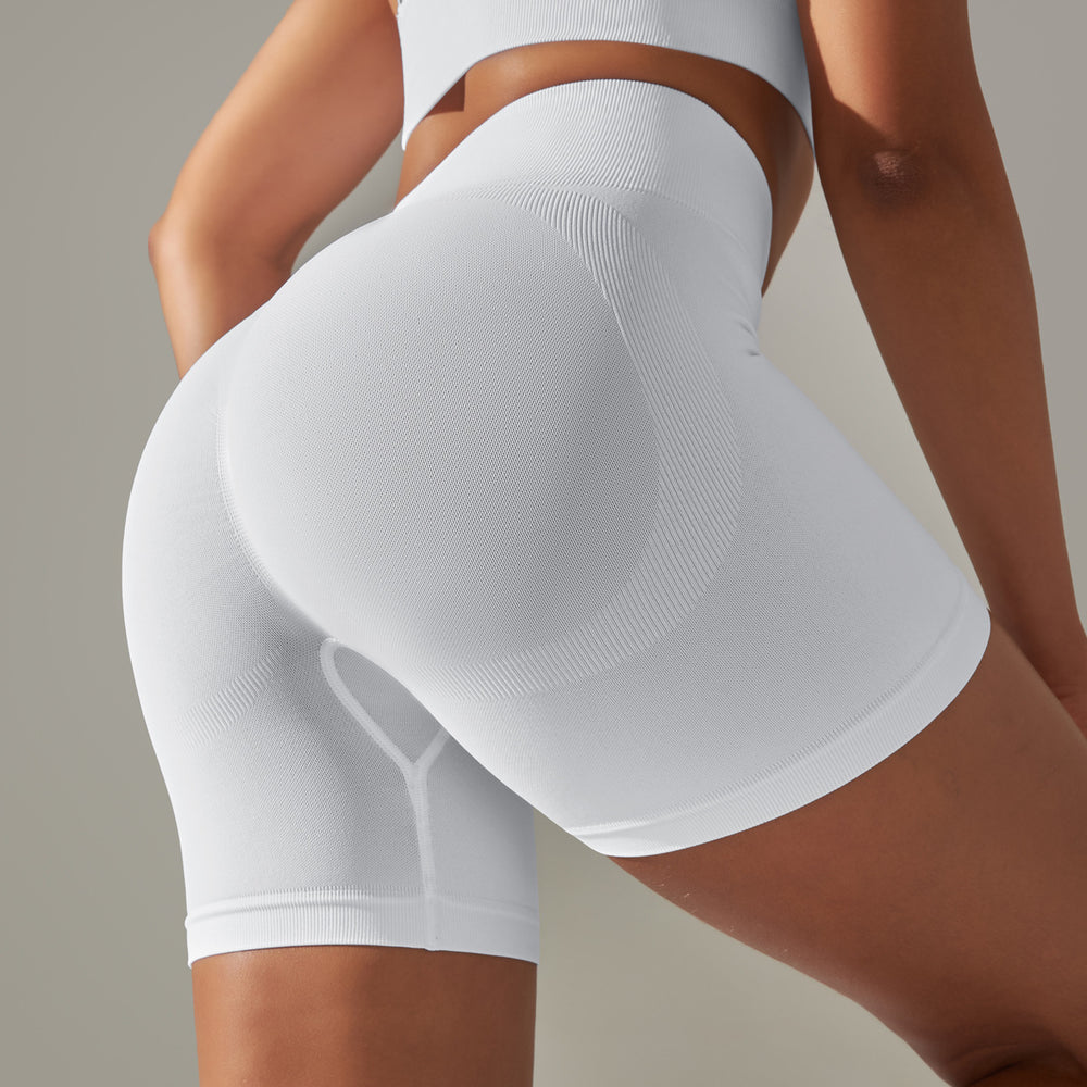 New in stock seamless knitting peach pants tight sports shorts high waist belly control butt lifting running fitness yoga pants