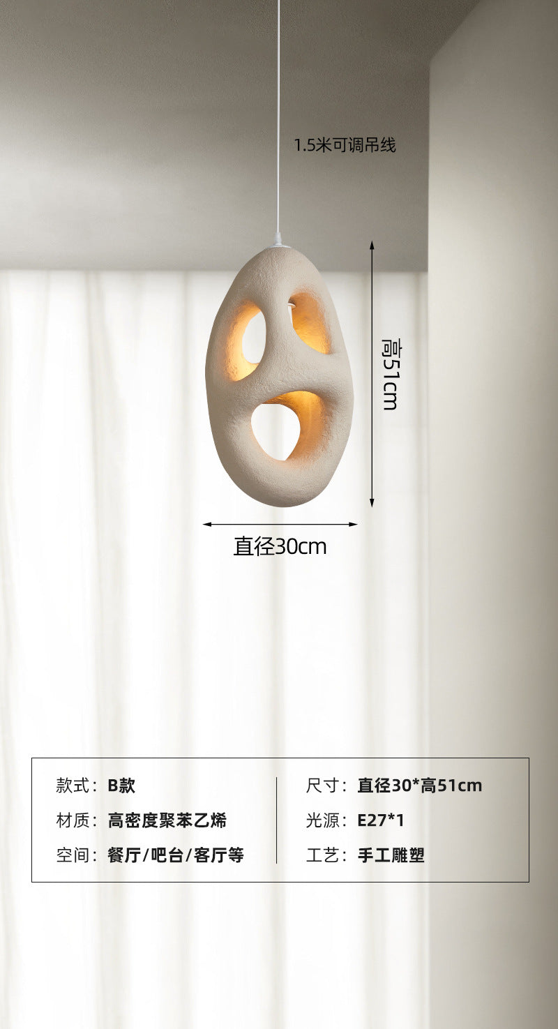 Zhongshan Ancient Town Lighting Cross-border Wabi Wind Restaurant Single Head Small Chandelier Bar Bed and Breakfast Dining Table Lighting Factory Foreign Trade