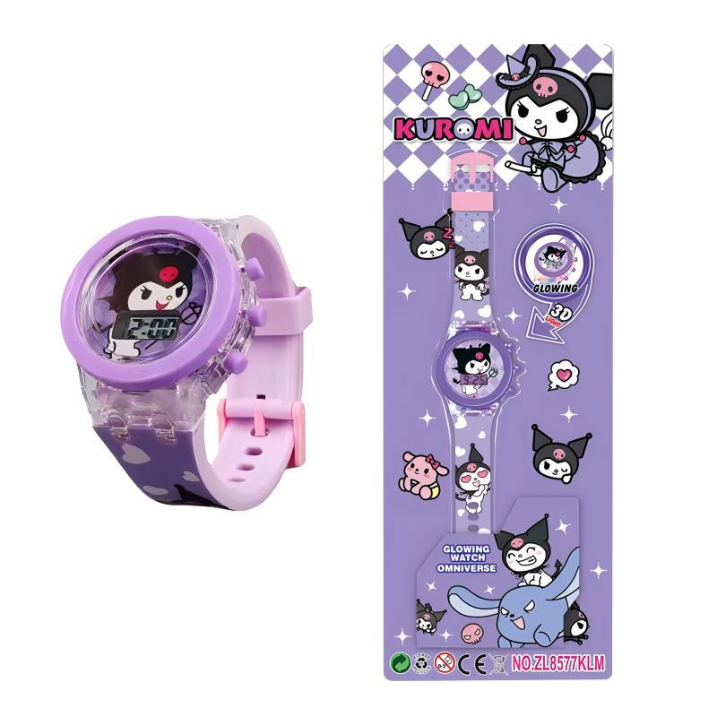 Wholesale children's luminous glow-in-the-dark cute cartoon electronic quartz watches - perfect for elementary school students and kindergarten toys