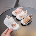 Bear autumn new arrival soft leather toddler shoes 01-2 years old girl beginner flats men baby anti-kick shoes