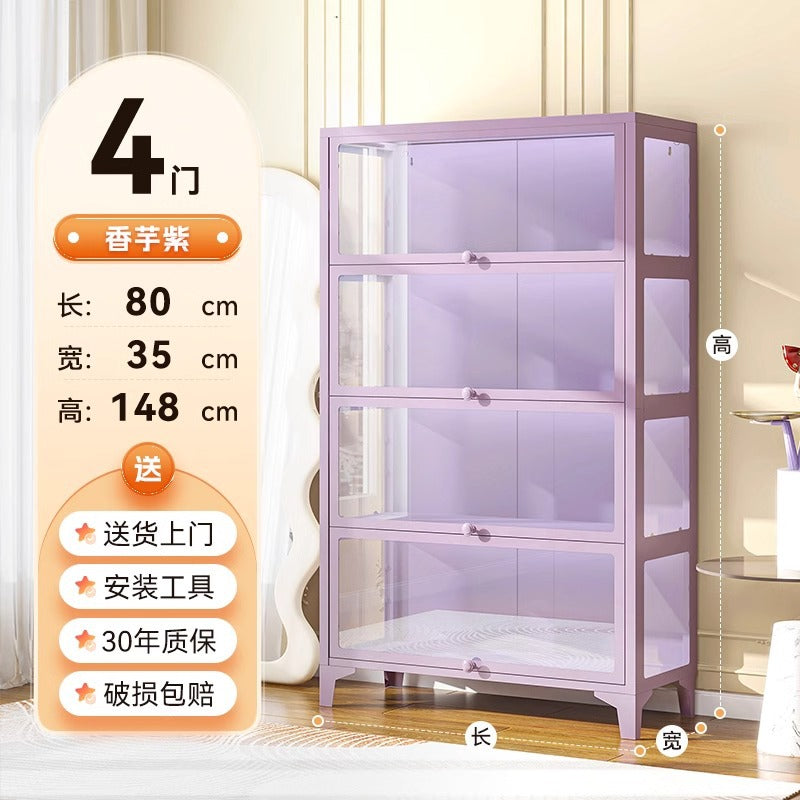 Figure display cabinet glass display cabinet model display rack steel storage cabinet for home dustproof collection storage cabinet