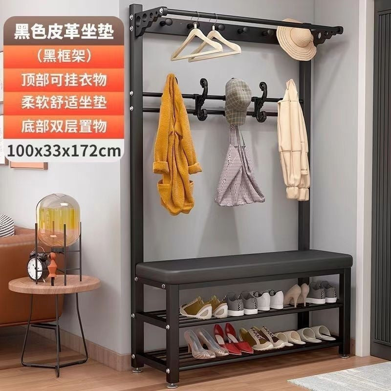 Simple shoe changing stool shoe changing stool coat rack all-in-one entrance storage rack all-in-one shoe changing stool shoe rack all-in-one entrance