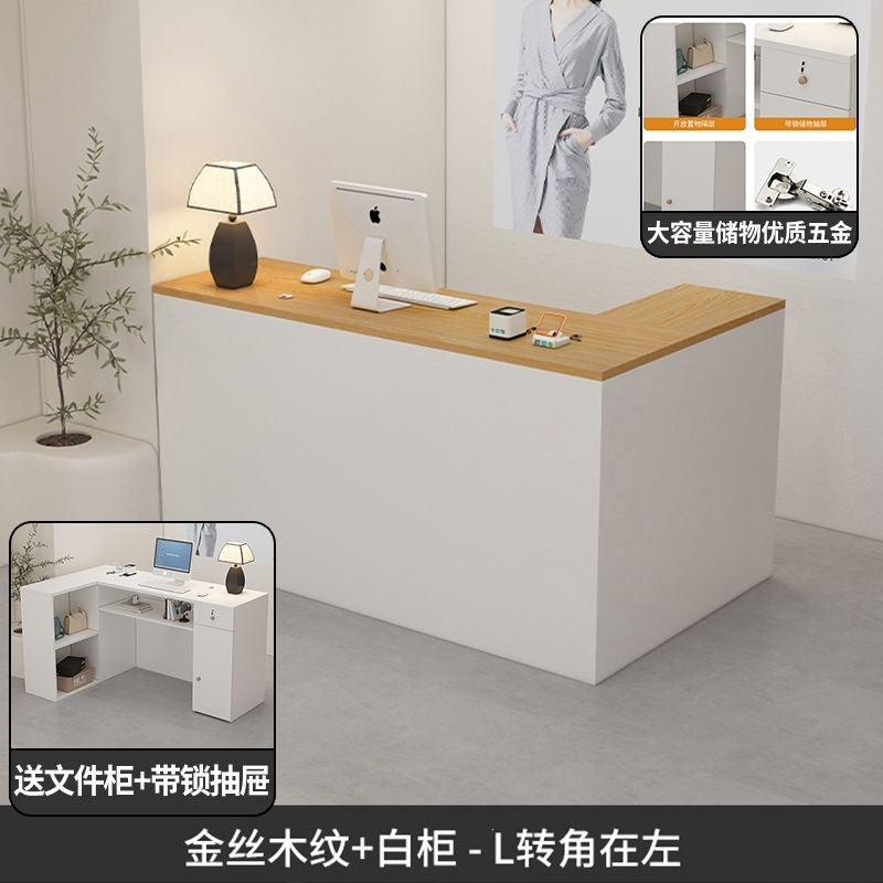 Clothing store small front desk cashier company bar table beauty salon reception counter computer desk office desk
