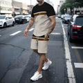 men's short-sleeve and shorts set, casual sportswear set, 3d printed cross-border hot seller, dropshipping available