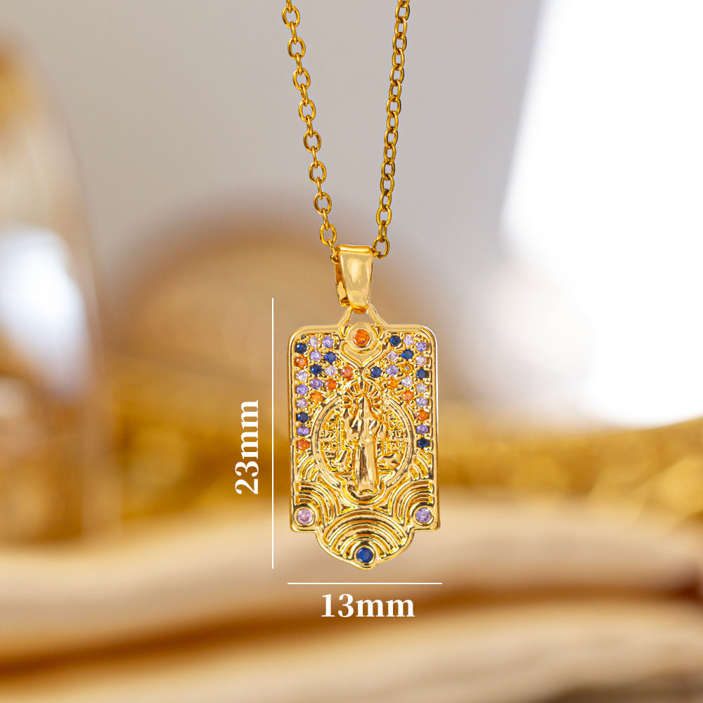 popular copper micro-embedded accessible luxury cross necklace for women fashioneasiest for matchelegant non-fading clavicle chain jewelry