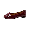 Vintage bow square toe low-cut flats - women's 2025 spring/autumn new collection - patent leather wedding shoes