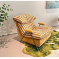 Leisure chair living room sofa chair balcony single chair italian normcorecasual chair first layer cowhide down soft chair